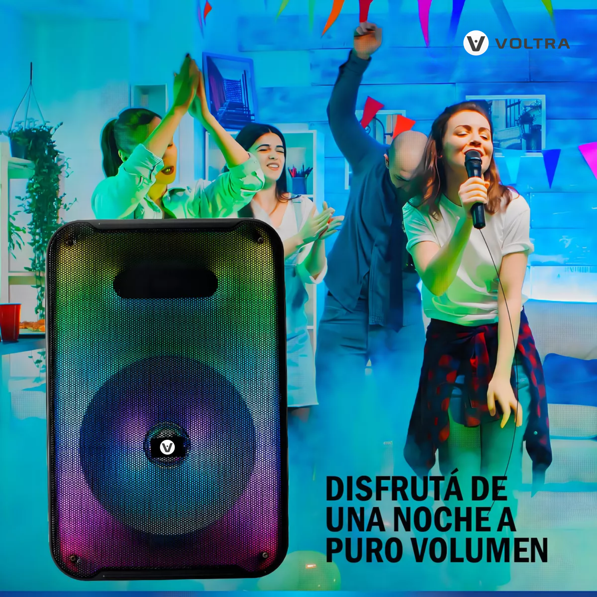 Parlante Bluetooth Karaoke Voltra